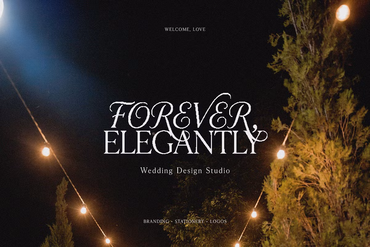 Examples of character sets in the font collection