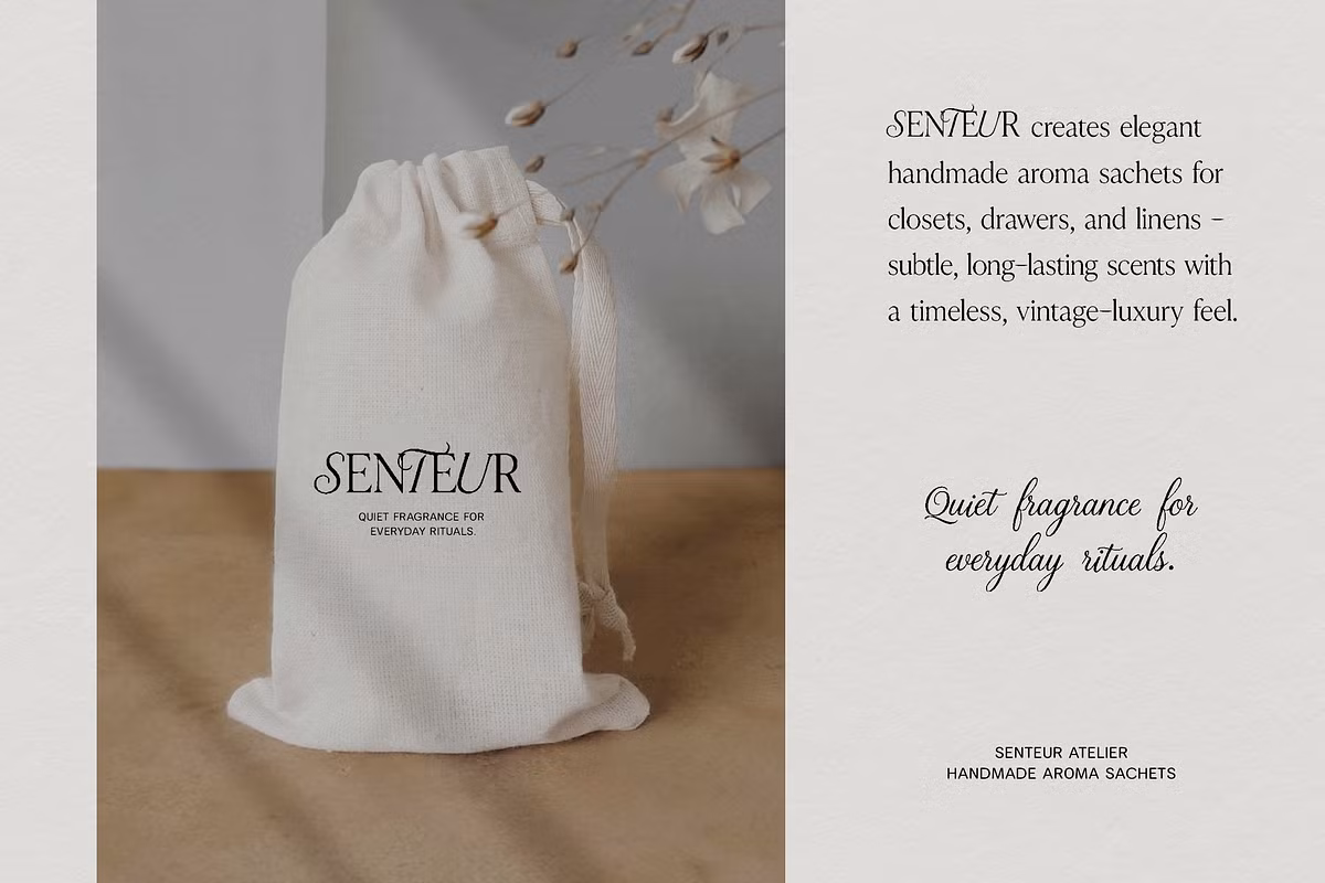 Sample design using Grace Wren fonts for various projects