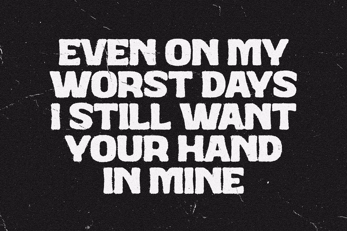 A bold retro display font example