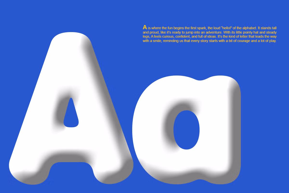 Illustration of Melloby's character sets and features