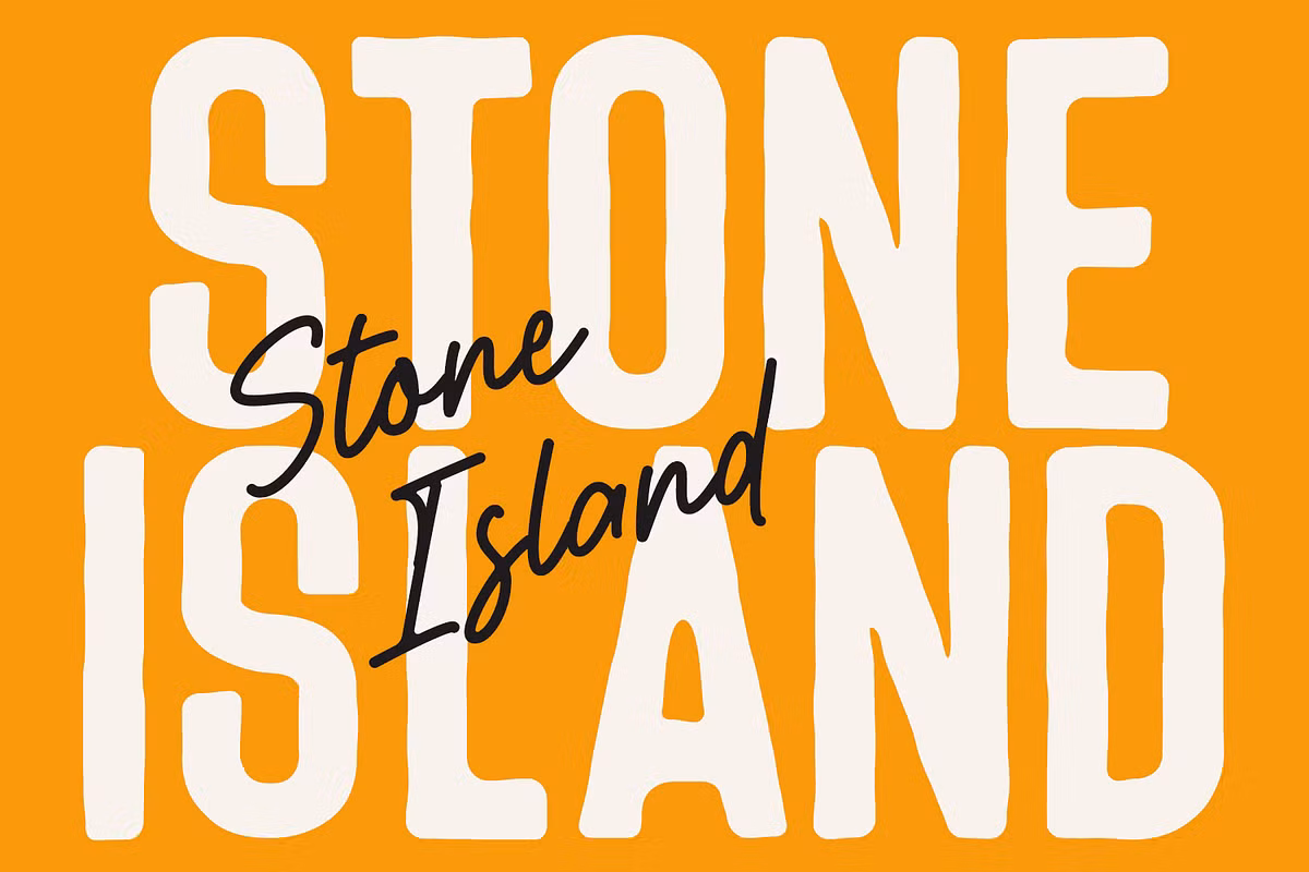 Examples of Casvatio Font Duo in design projects