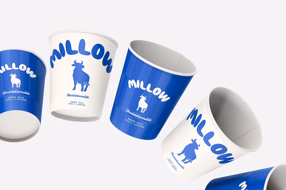 Visual representation of Bubble Milk font in various uses