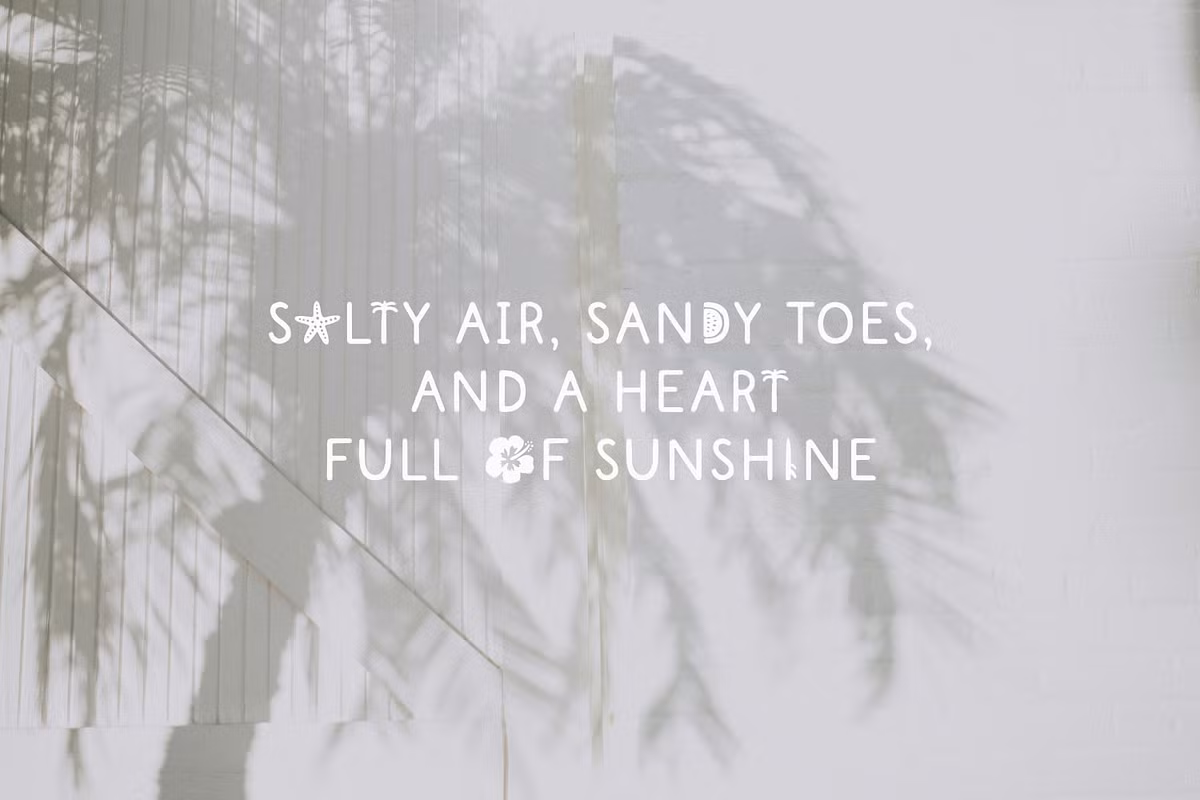 Handwritten font style showcasing Coastal Paradise
