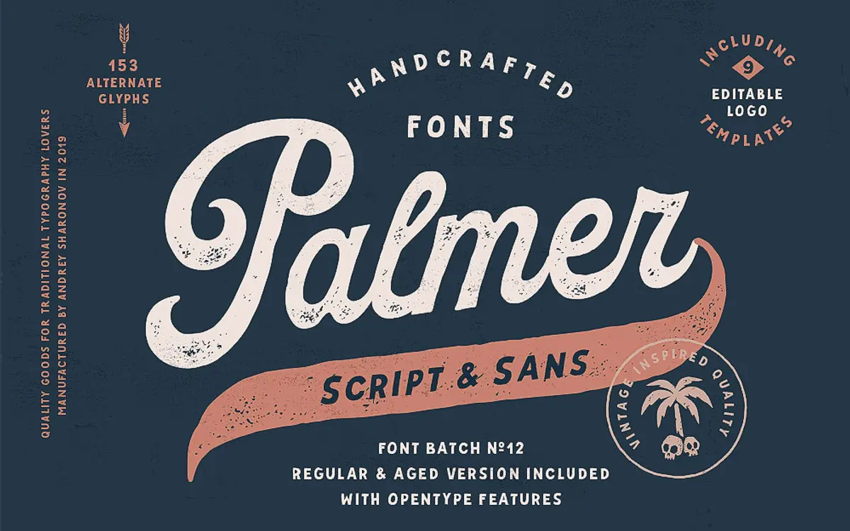 Palmer Script & Sans: a vintage-leaning duo built for logo work