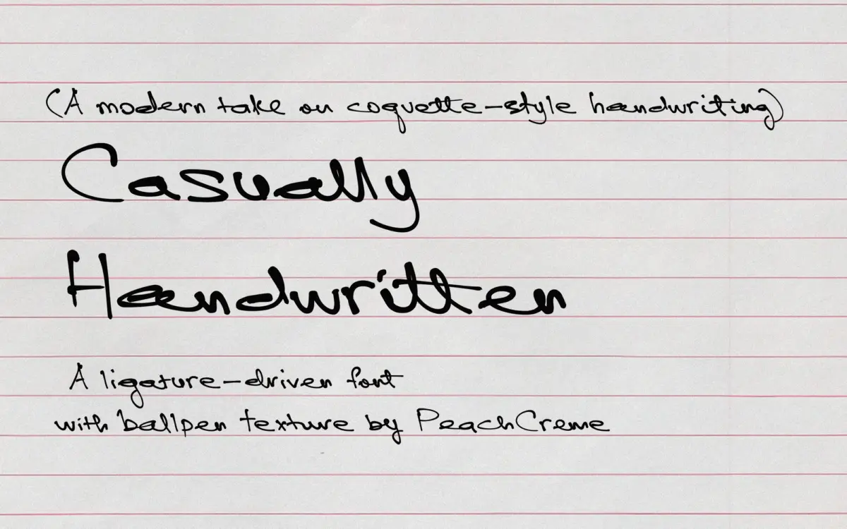 Casually Handwritten: a raw, unpolished script for personal-feeling branding