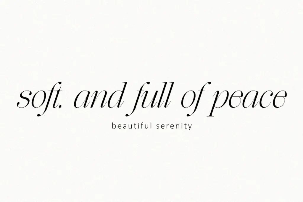 The Softly Serif specimen — Design style