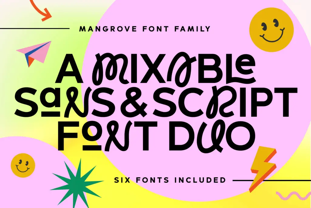 Mangrove Font Duo specimen — Design style