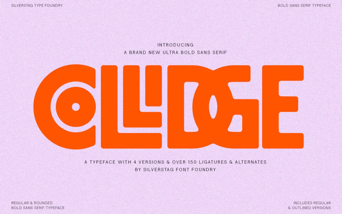 Collidge: an ultra-bold sans built for logos and loud headlines