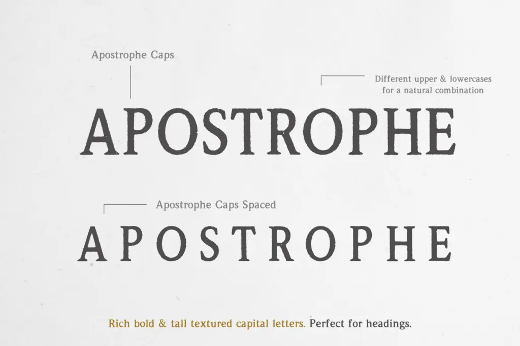 Apostrophe specimen — Use cases