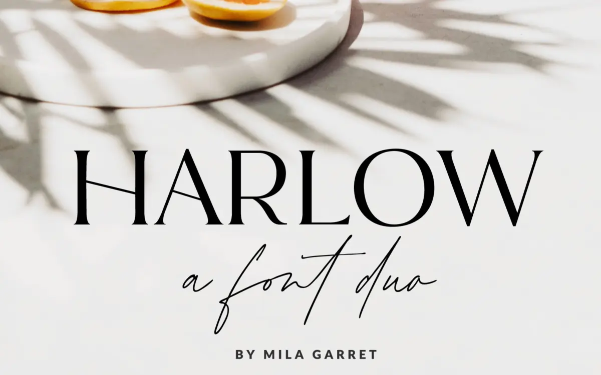 Harlow Serif Script: A Clean Serif and Casual Script Pairing for Branding