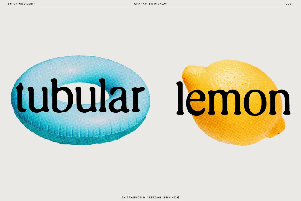 Cringe Serif specimen — Use cases