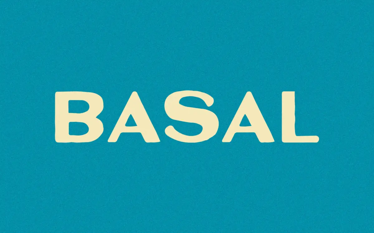 Basal: a bold, bottle-inspired sans for rugged, stripped-back branding