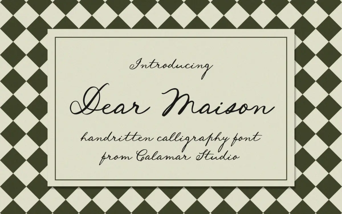 Dear Maison: a casual cursive script for wedding and lifestyle branding