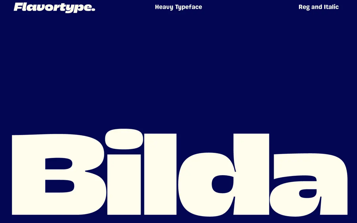 Bilda: a heavyweight geometric sans with a true variable italic