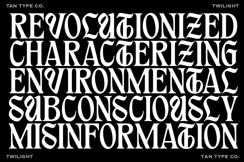 TAN - Twilight specimen — Design style