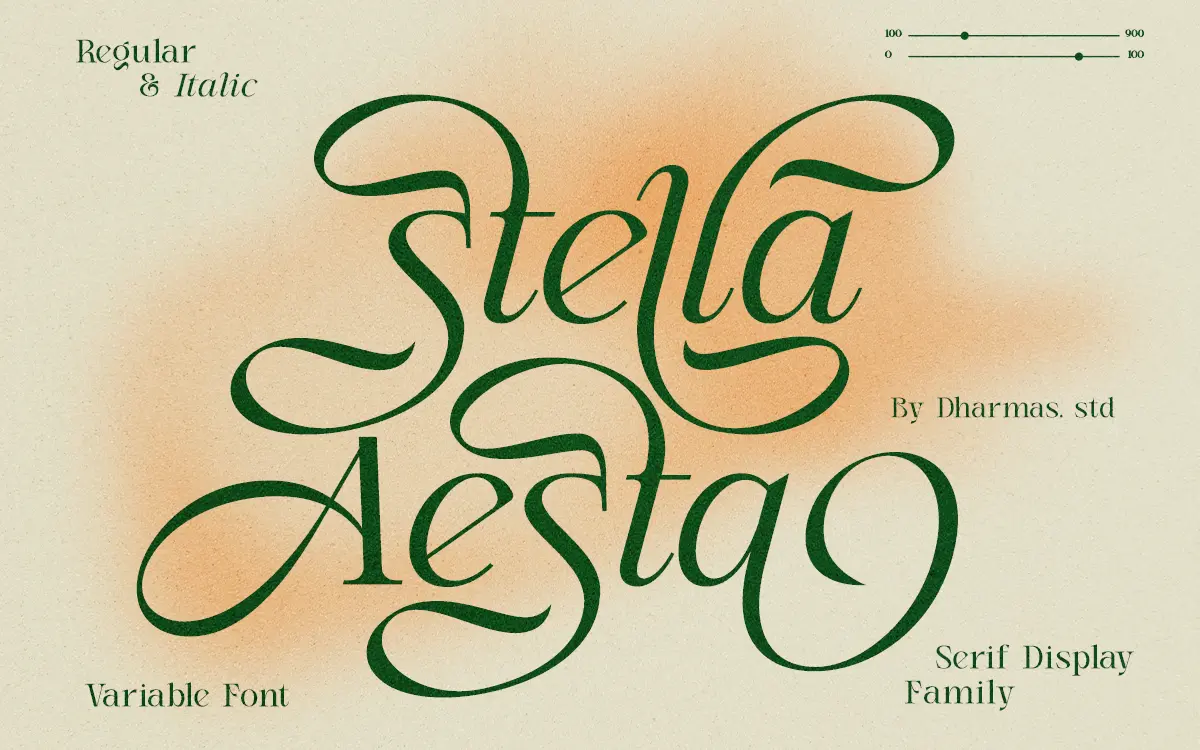 Stella Aesta: a ten-style serif family built for swash-heavy branding