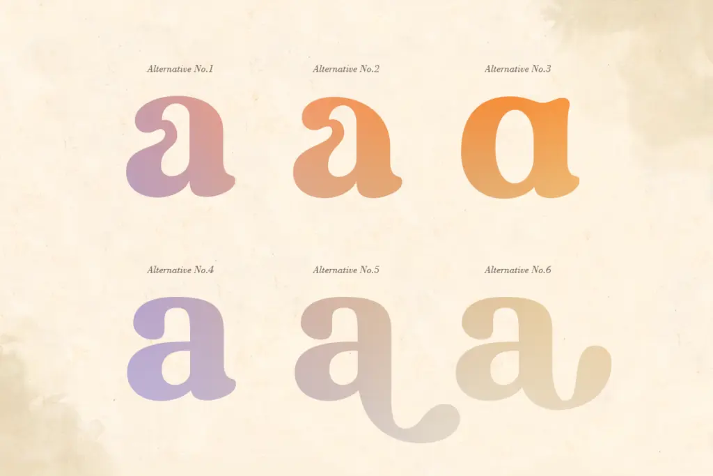 Regards specimen — Design style