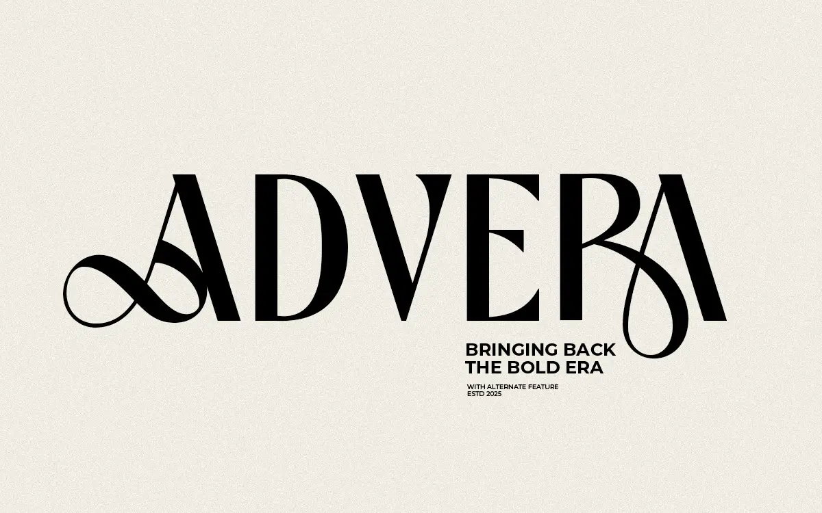 Advera: a bold sans display font built for logotypes and headlines