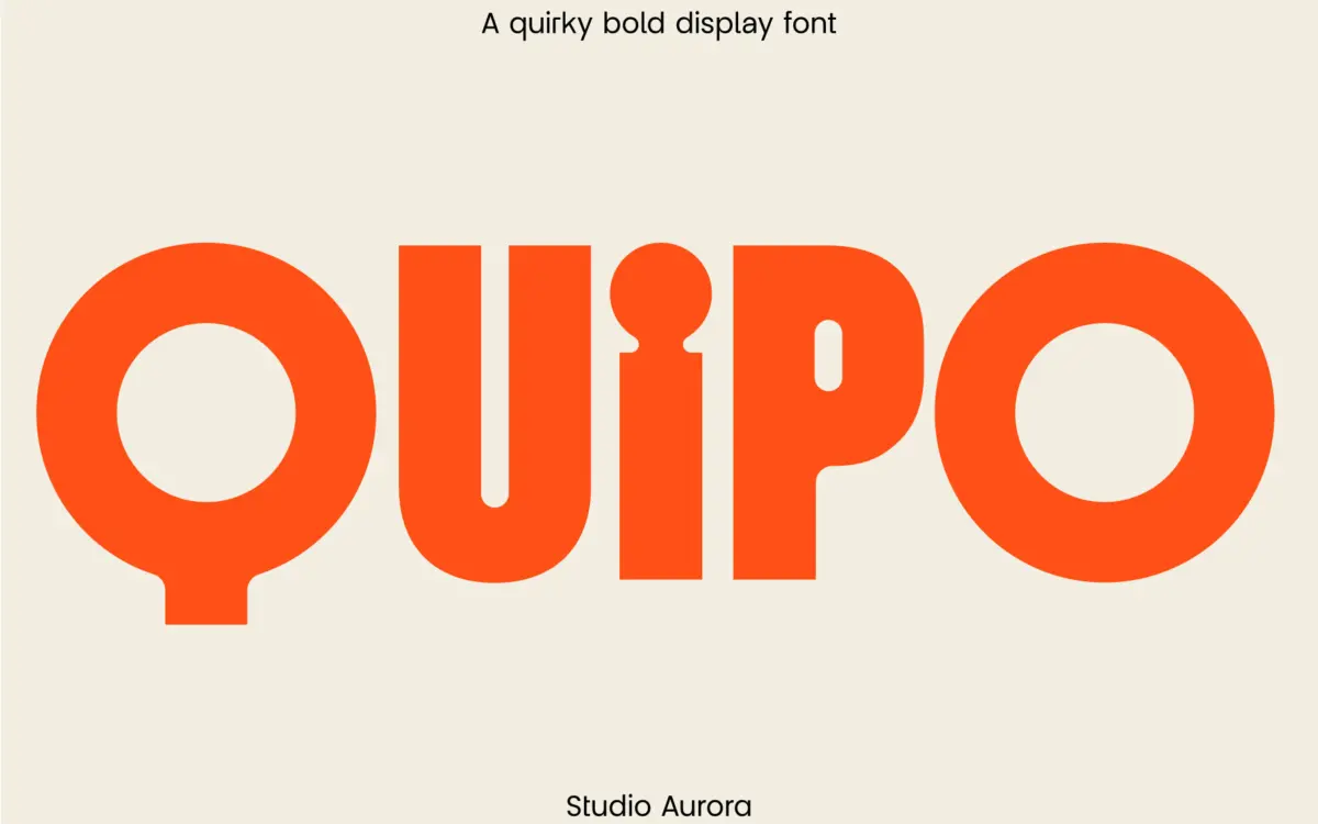 Quipo: A Bold, Curvy Display Sans for Headlines and Logos