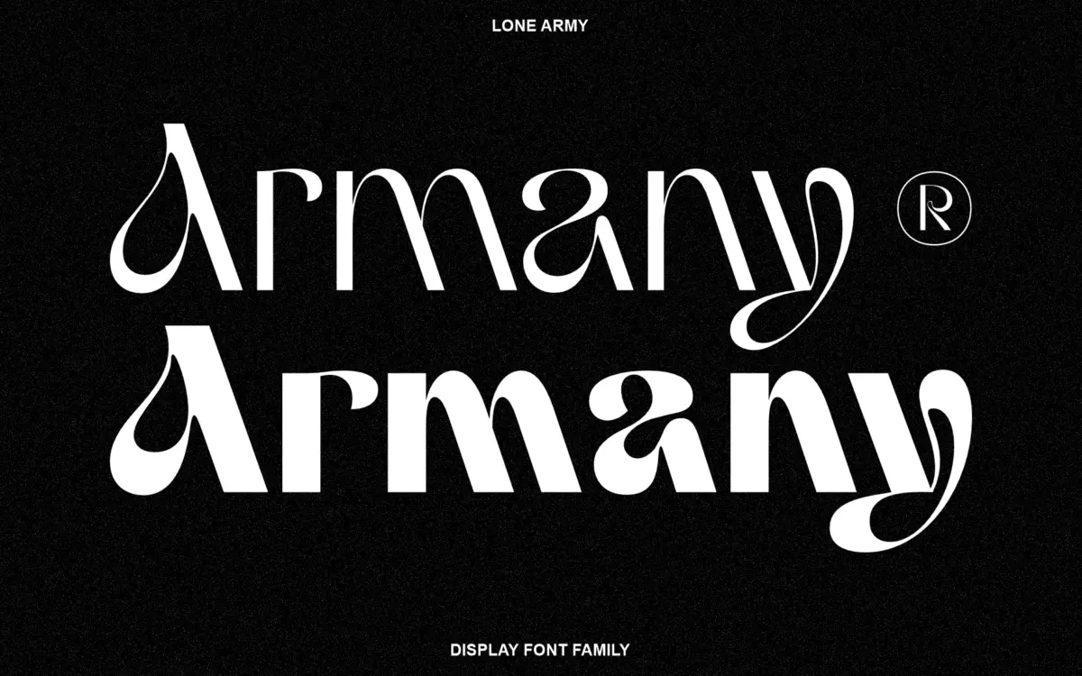 Armany: A Fluid Sans Display Face for Clean, Modern Headlines