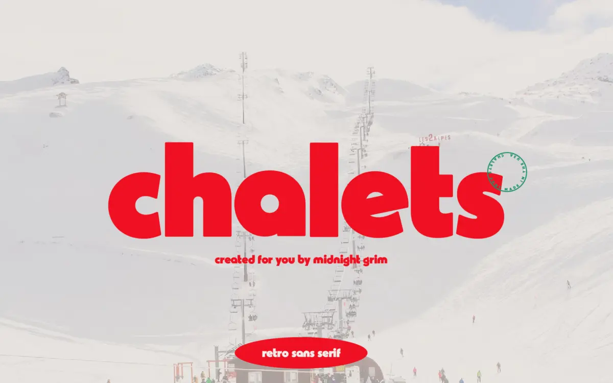 Chalets: a bold vintage sans built for ski-lodge branding and headlines