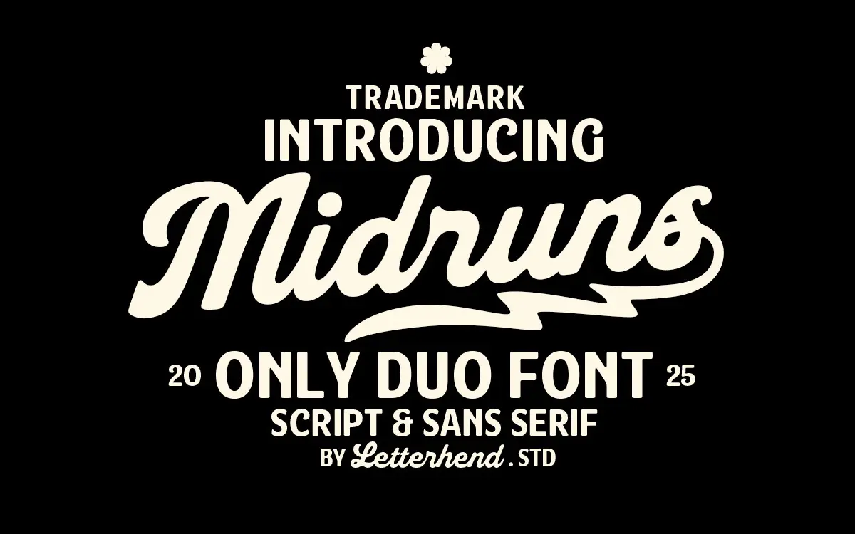 Midruns Font Duo: A Bold Script and Sans Pairing for Retro Branding