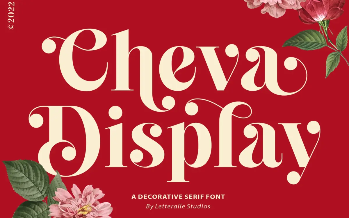 Cheva Display: a bold vintage-leaning serif for headlines and branding