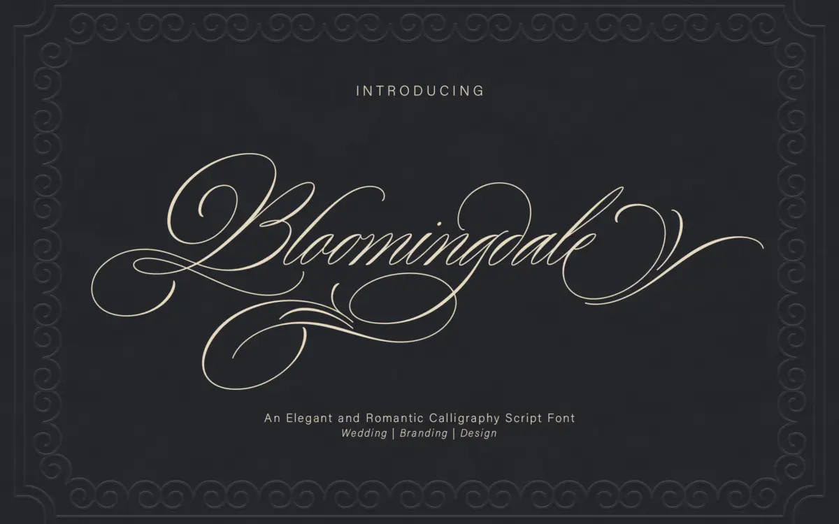 Bloomingdale: A Dense Script for Designers Who Actually Use OpenType