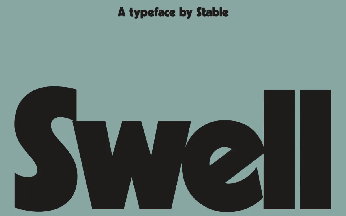Swell: a geometric display sans with retro alternates for bold branding