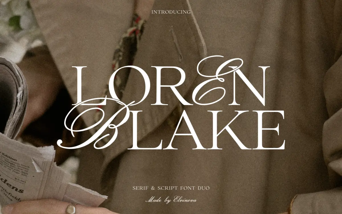 Loren Blake: a classic serif and companion script for branding work