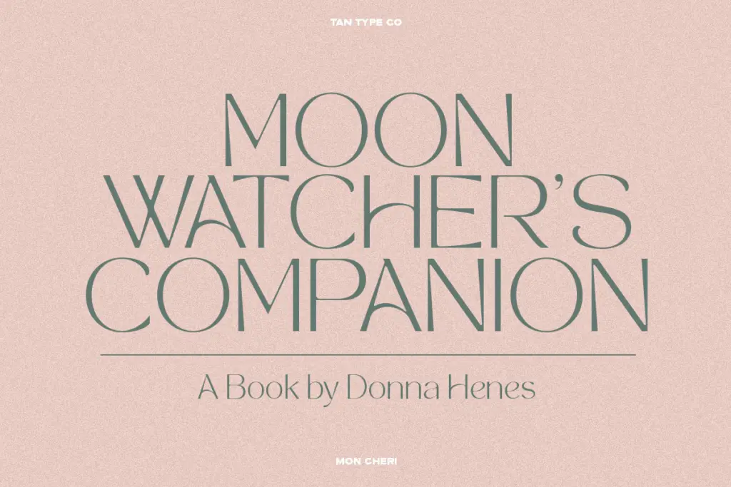 Mon Cheri specimen — Character set and features