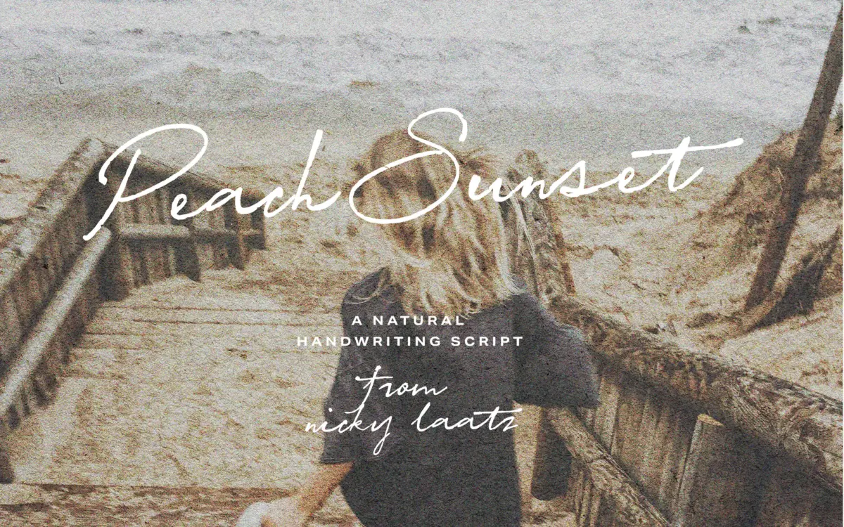 Peach Sunset Script: a casual handwriting font for cards and invites