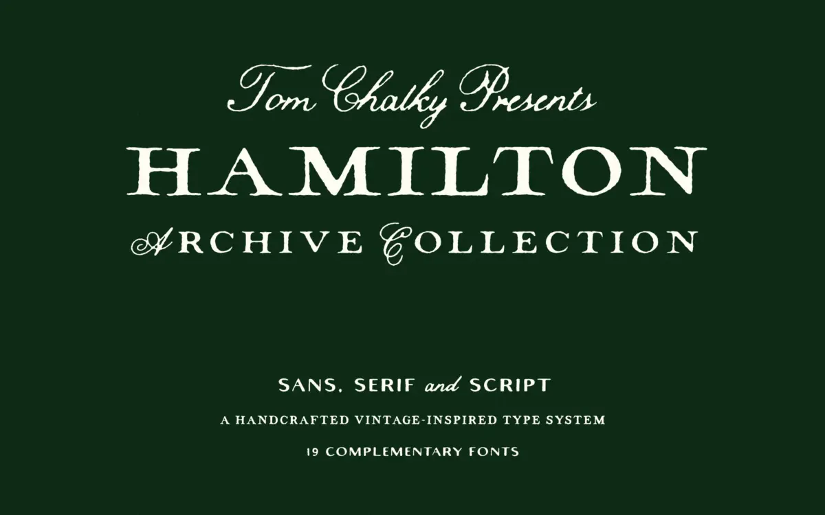 Hamilton Archive: a vintage-print type system for editorial and wedding work