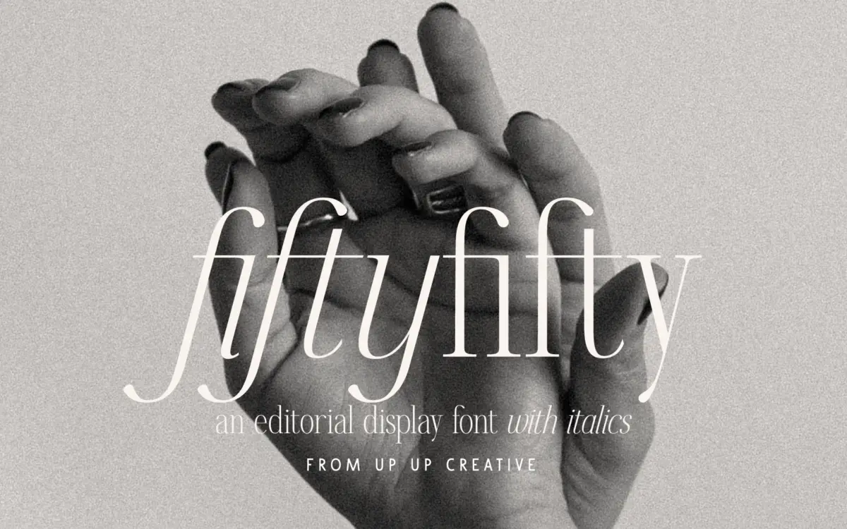 Fifty Fifty Serif: an editorial serif with ligature depth for headline work