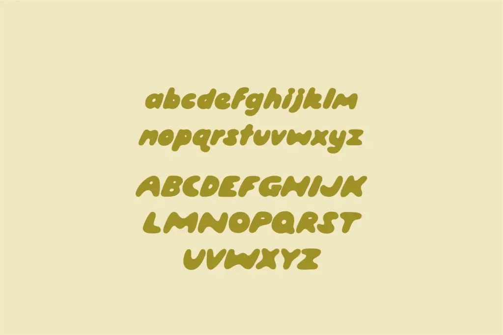 KIWI - JUICY DISPLAY specimen — Design style