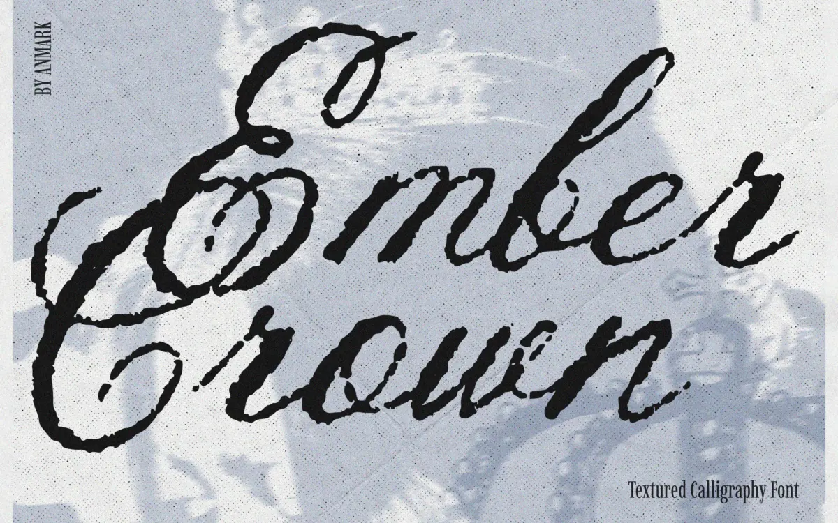 Ember Crown: a textured script for fashion and beauty branding with attitude