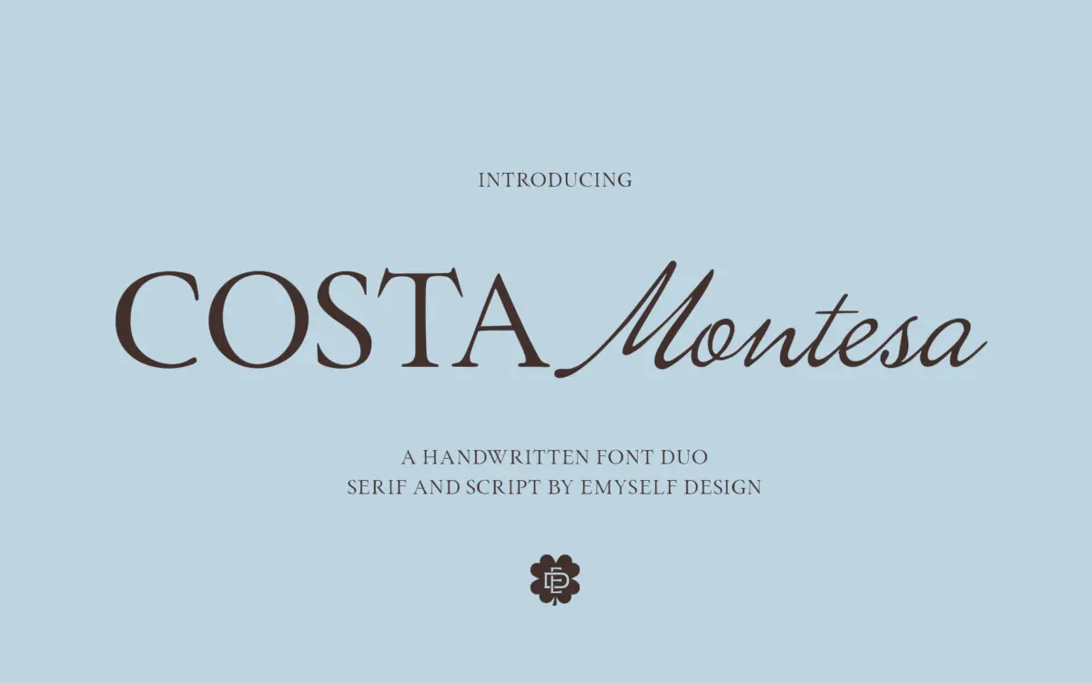 ED Costa Montesa: a serif-and-script duo for wedding stationery