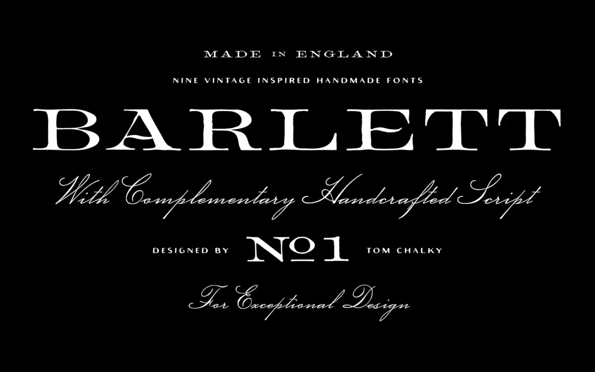 Barlett No.1: A Vintage Serif and Script Duo for Heritage Branding
