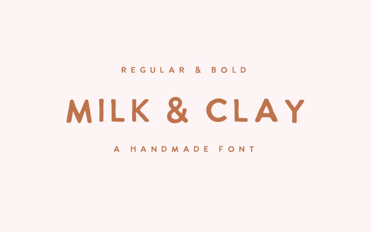 Milk & Clay: a handwritten sans for handmade brands and quote graphics