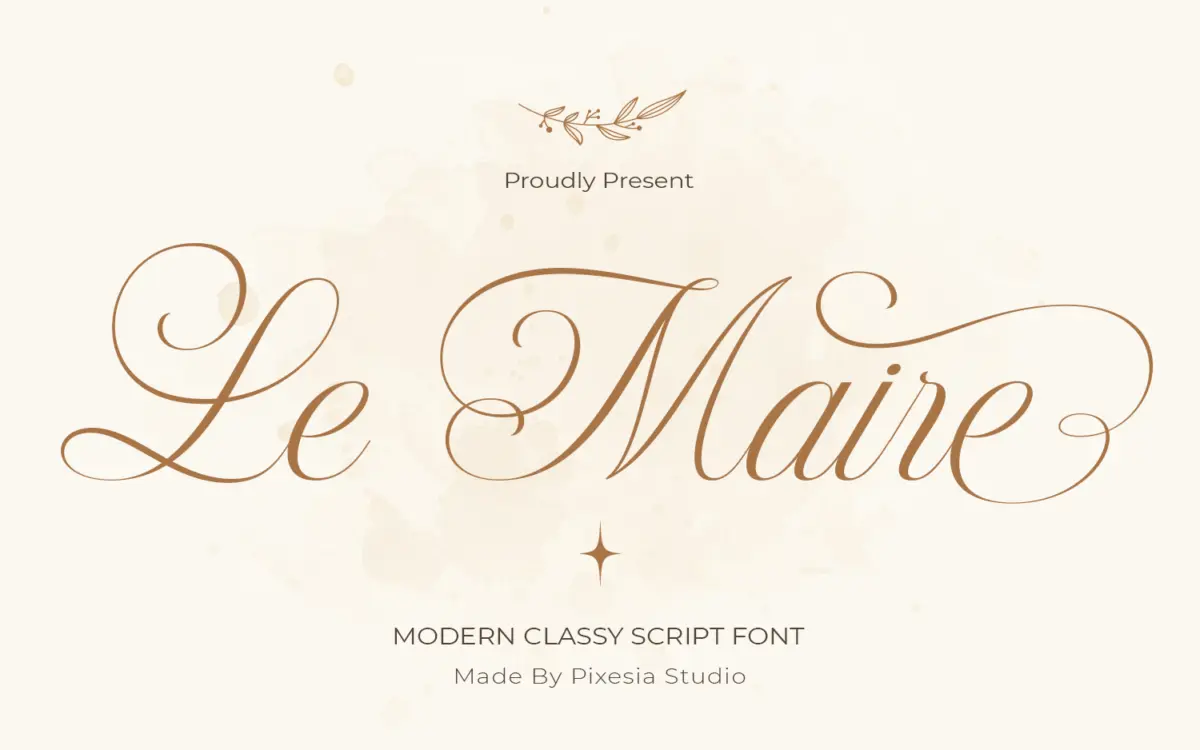 Le Maire: A Thin-Stroked Cursive Script for Quiet Branding Work