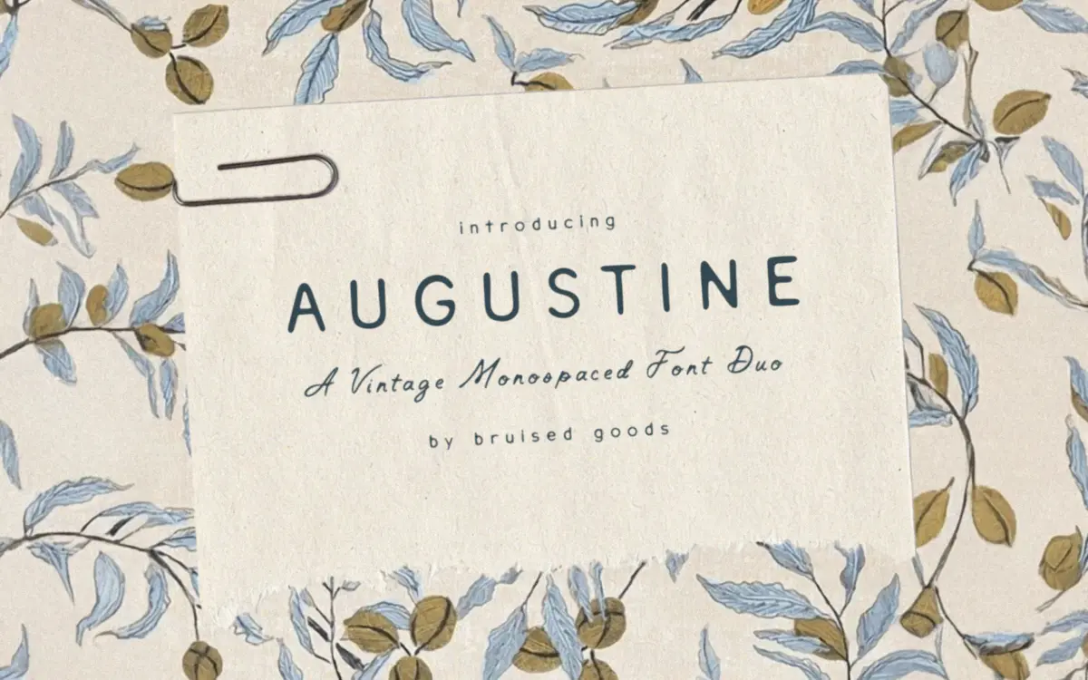 Augustine: A Rustic Monospaced Handwriting Duo for Vintage Branding