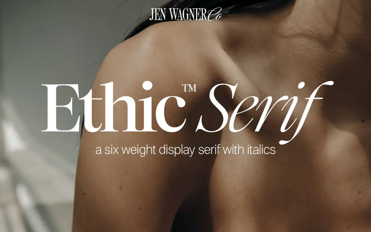 Ethic Serif: a six-weight display serif for headlines and quotes