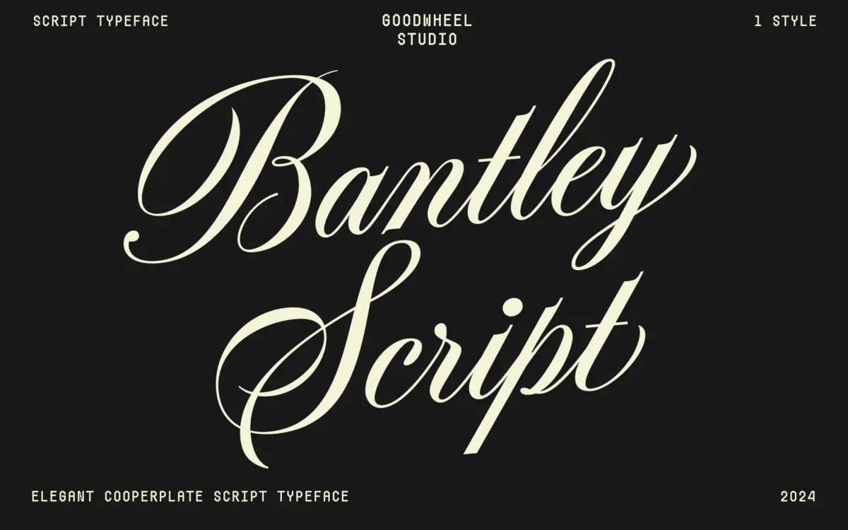 Bantley Script: a copperplate-style script for polished branding work