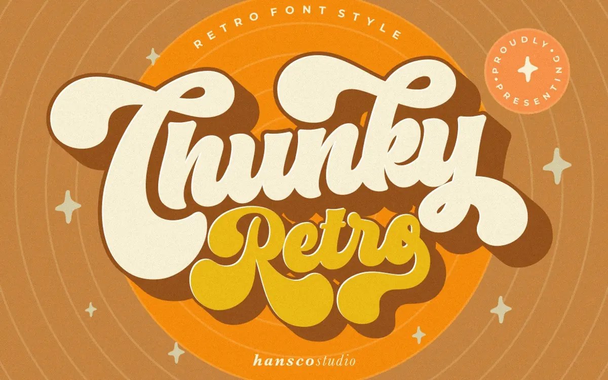 Chunky Retro Font: a bold rounded display face for logos and packaging