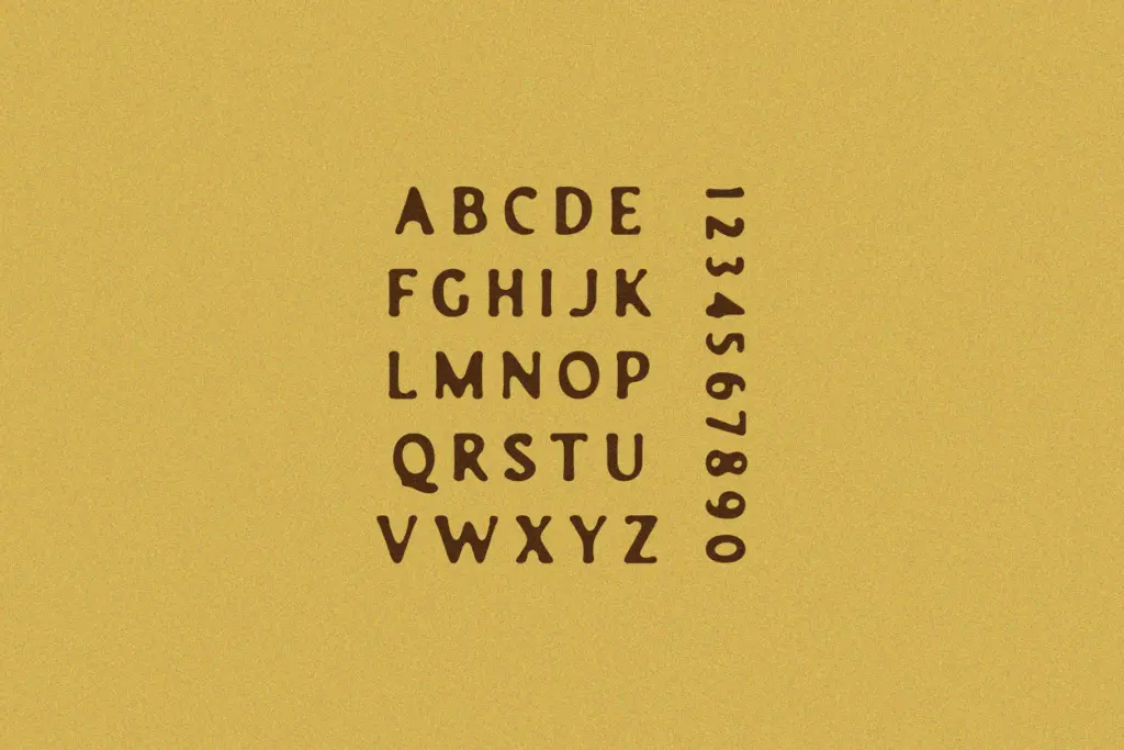 Soerip specimen — Character set and features