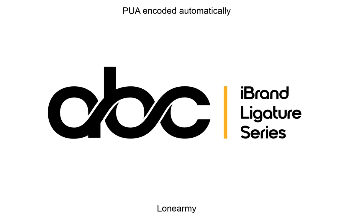 iBrand Ligature: a ligature-driven logotype font for monogram marks