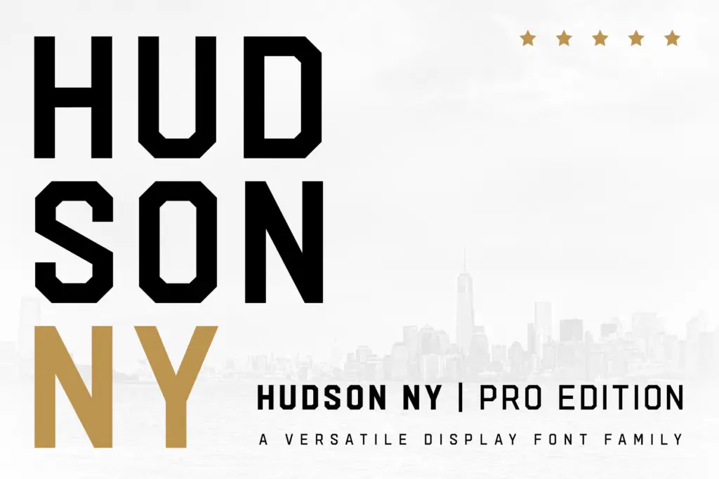 Hudson NY - Pro Edition specimen — Design style