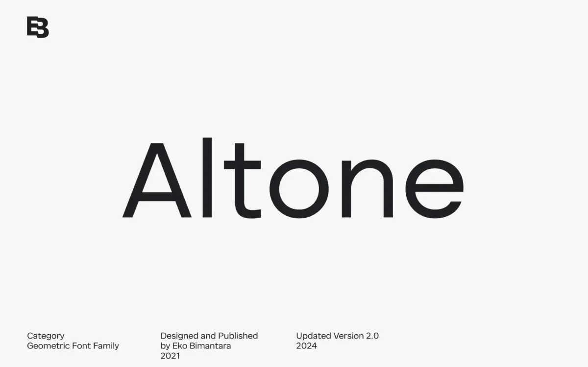 Altone: A 9-Weight Geometric Grotesk for Corporate and Brand Work