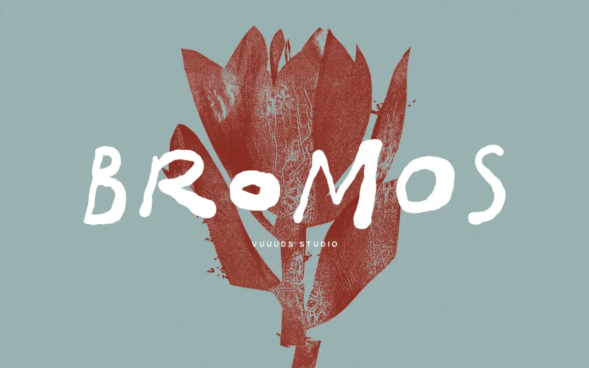 Bromos: a brush-grunge handwritten font for raw, textured branding