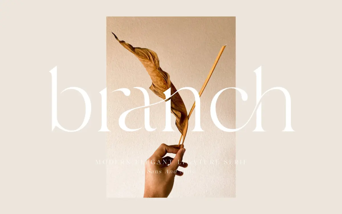 Branch: a ligature serif for quiet, editorial-leaning branding work